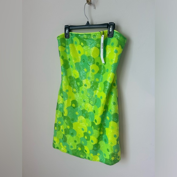 Susana Monaco Dresses & Skirts - Susan Monaco, bright lime, sequins, mini dress